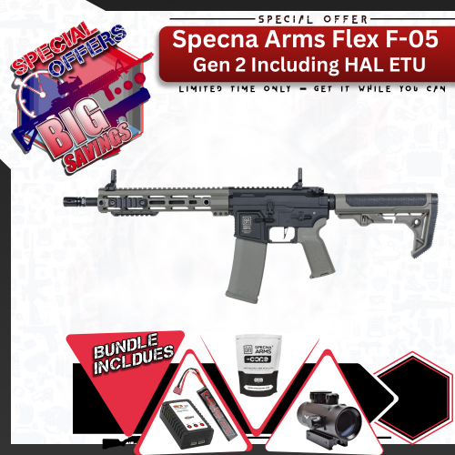 ASSAULT BUNDLE: SPECNA ARMS FLEX F05 (HAL ETU) (OD) Gen.2, SAVE BIG with our Special Offers - get the M4 Flex F-05 Keymod Bundle Deal